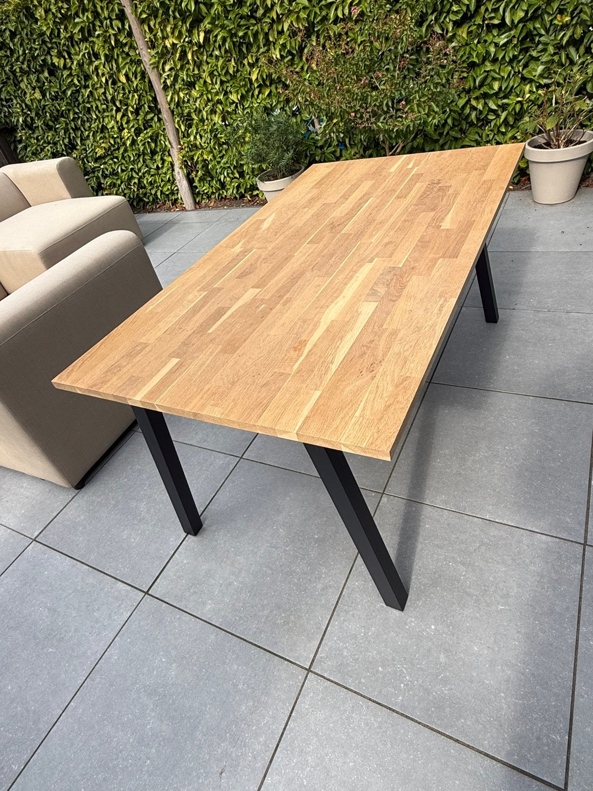 Woood eettafel ZGAN eiken 90x160, Ophalen, 50 tot 100 cm, Zo goed als nieuw, 150 tot 200 cm