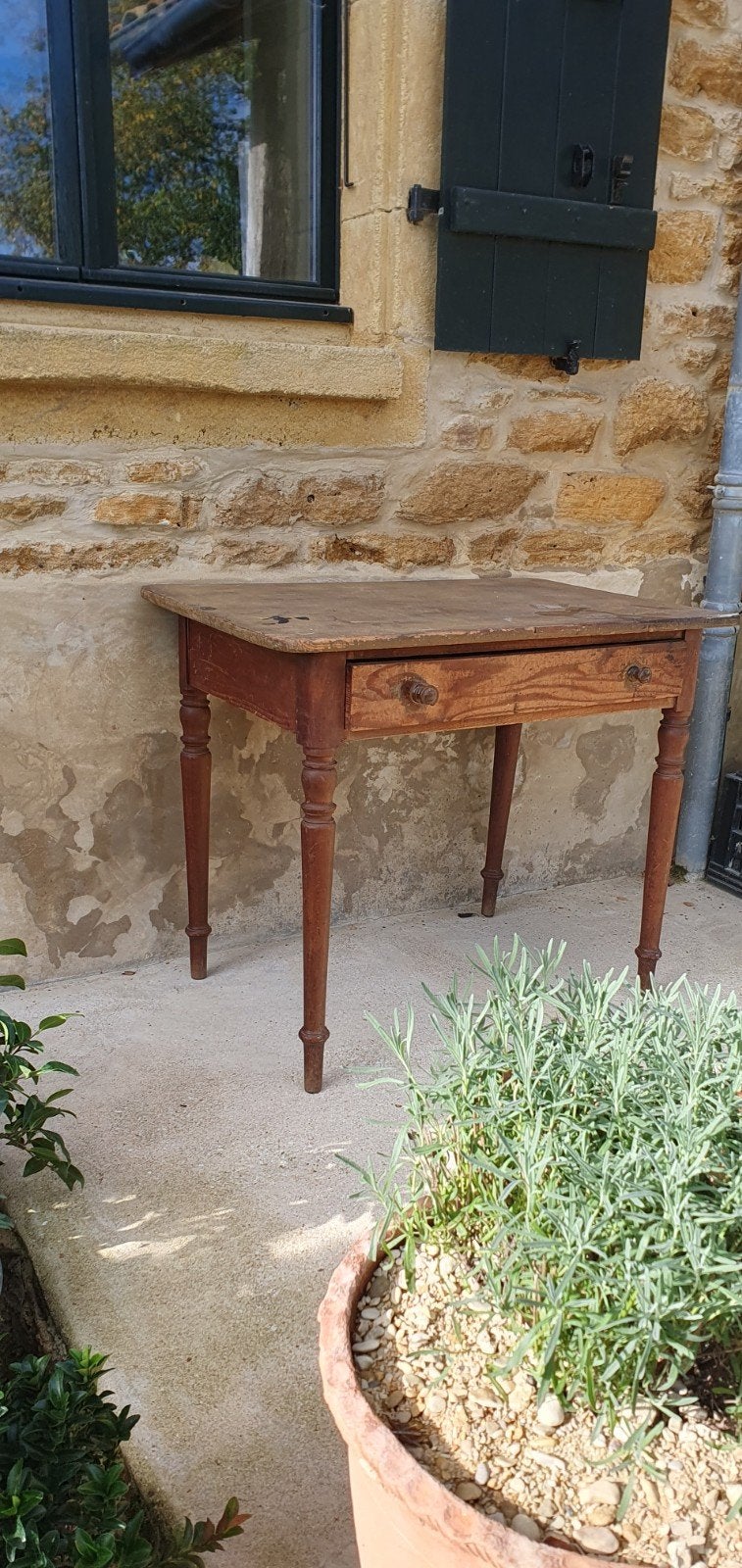 oud doorleefd houten boeren keuken /schrijftafeltje, Ophalen