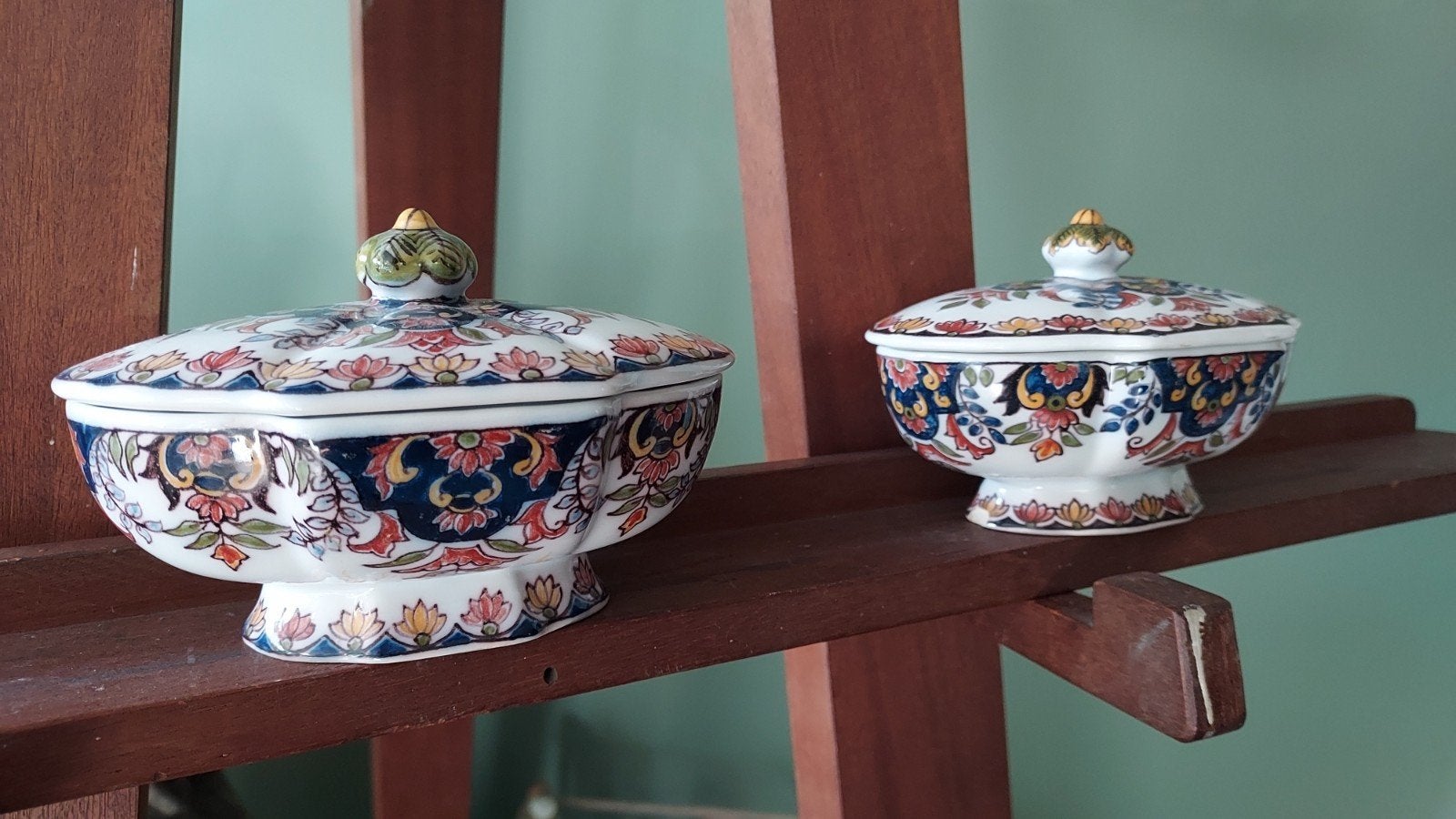 Makkum Tichelaar Delfts Blauw Bonbonnière Set, Ophalen of Verzenden