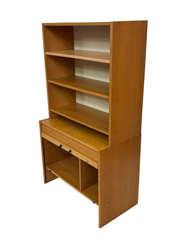 Vintage Wandmeubel Wandkast Jaren 70 Eiken Design, Gebruikt, Vintage wandkast, Eikenhout, Ophalen of Verzenden