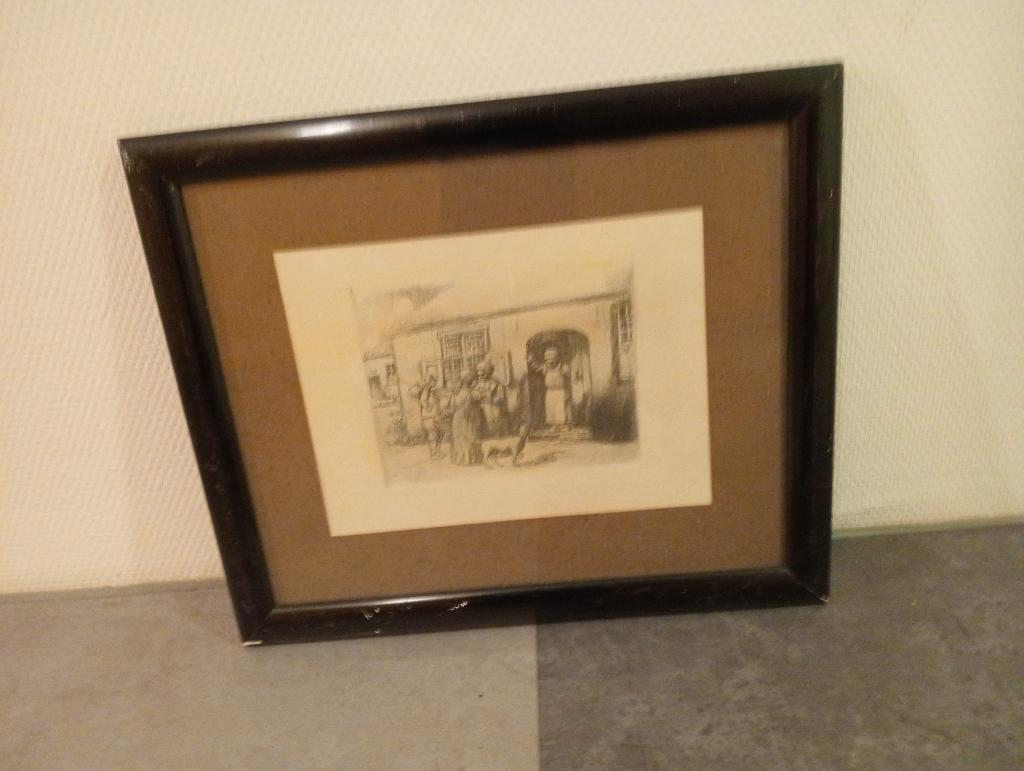 Lijst met glas:33x23cm "Jacob Smits", Antiek en Kunst, Ophalen