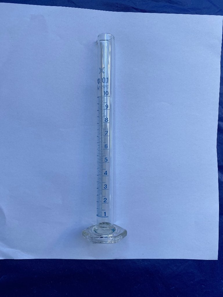 Maatcilinder 10ml hoog model(laboratorium), Ophalen of Verzenden, Zo goed als nieuw