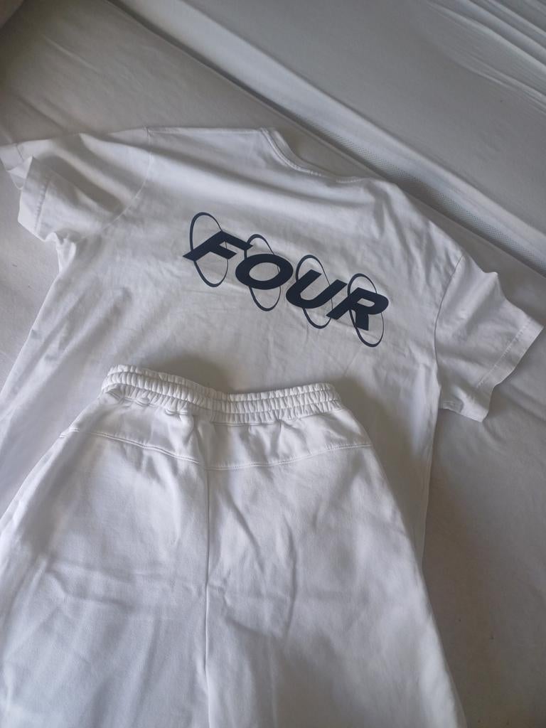 FOUR Amsterdam shirt en short - wit - maat S, Kleding | Heren, Ophalen of Verzenden, Zo goed als nieuw, FOUR Amsterdam
