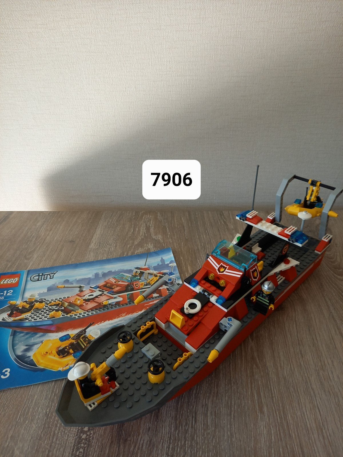 Lego City Brandweerboot 7906 -, Ophalen of Verzenden, Gebruikt