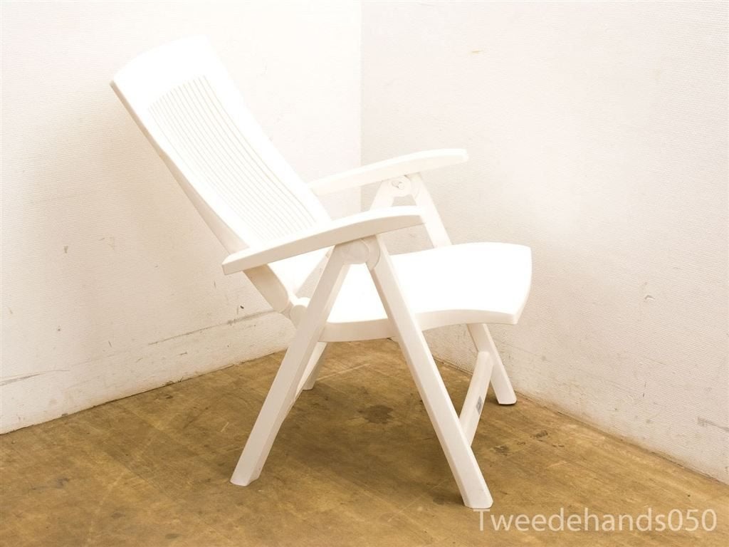 2 tuinstoelen 20335, Kunststof, Gebruikt, Wit, Ophalen of Verzenden