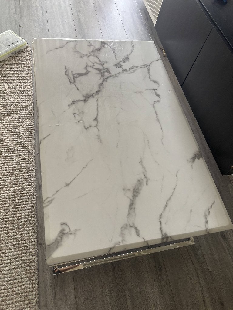 salontafel marmer, Ophalen, 100 tot 150 cm, 50 tot 100 cm, Rechthoekig