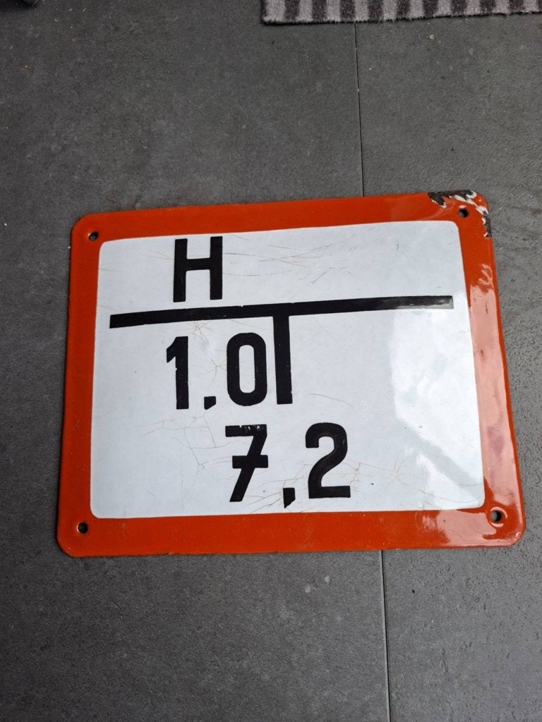 oud emaille bord, Ophalen of Verzenden