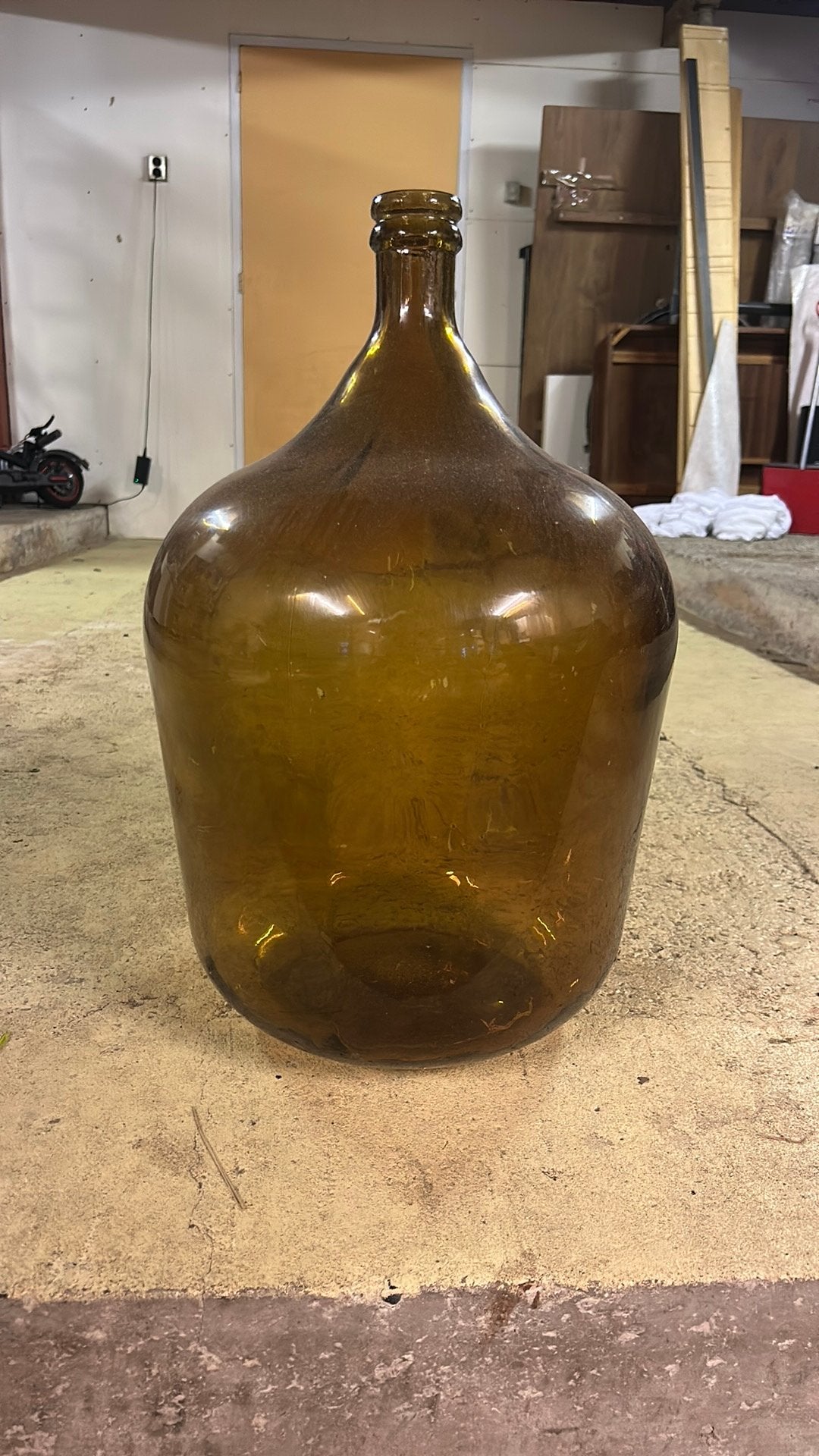 Grote bruin oranje vaas, Glas, Ophalen, Zo goed als nieuw