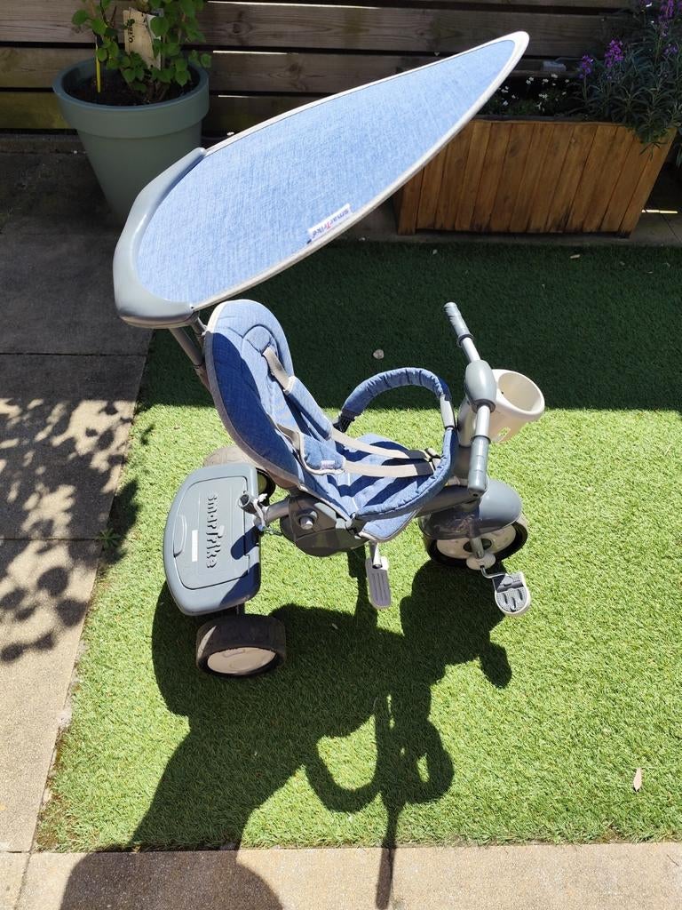 Smartrike driewieler met duwstang en zonnescherm, Ophalen, Gebruikt, Smartrike, Duwstang