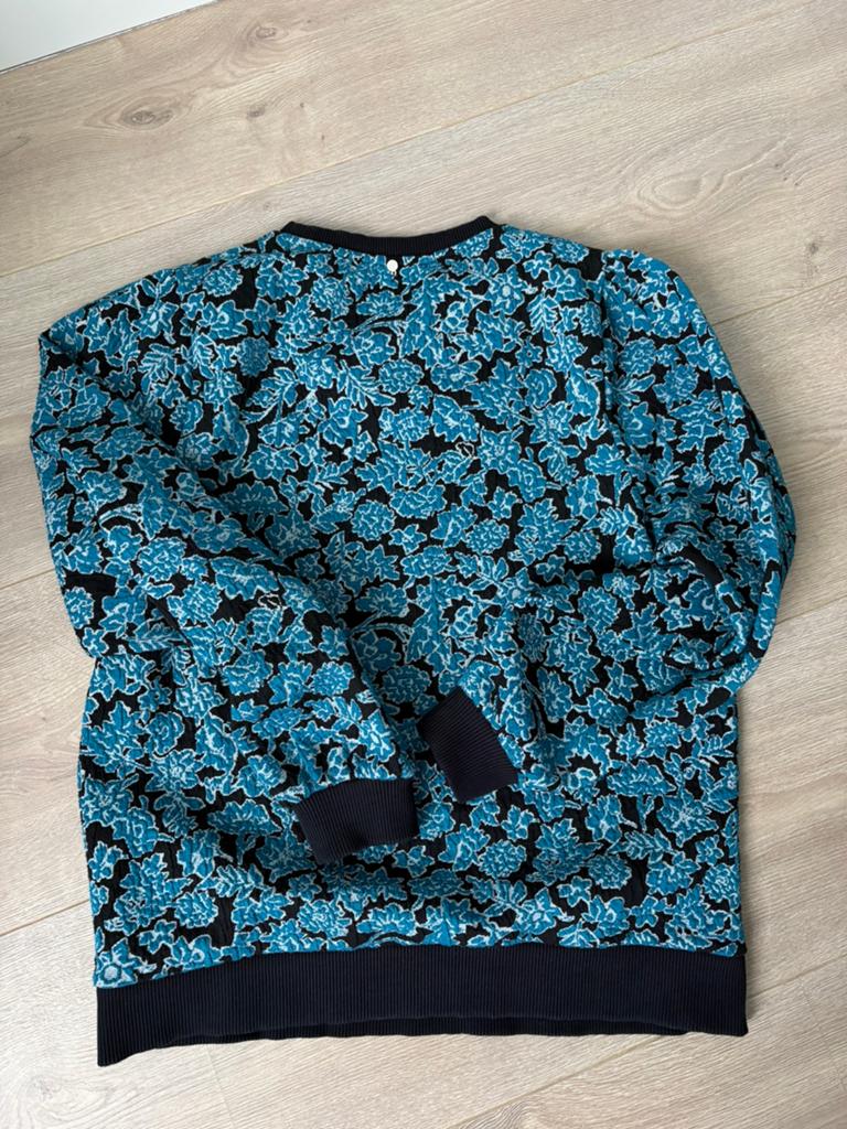 Tramontana trui met bloemenprint - Maat M, Kleding | Dames, Ophalen of Verzenden, Zo goed als nieuw, Maat 38/40 (M), Blauw