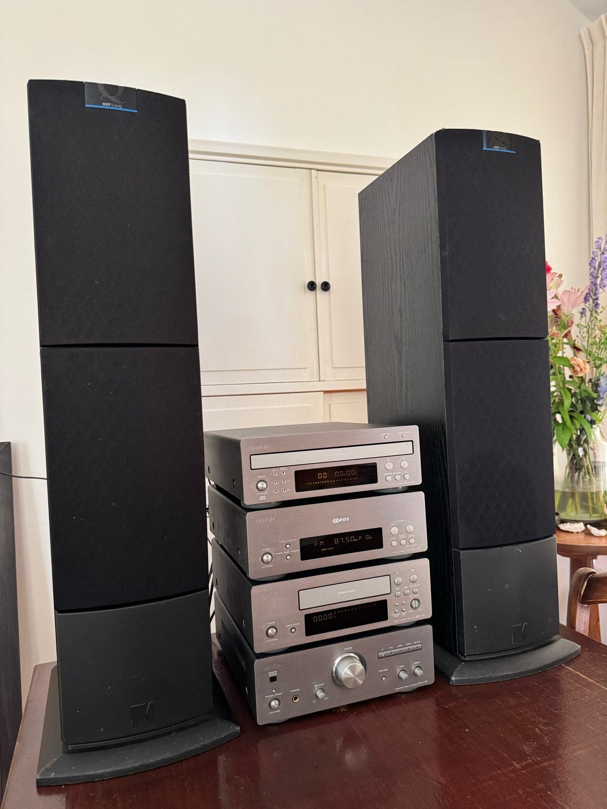 Denon D-F10 Hifi Set met KEF Q50 Speakers, Ophalen, Gebruikt, Denon, Losse componenten