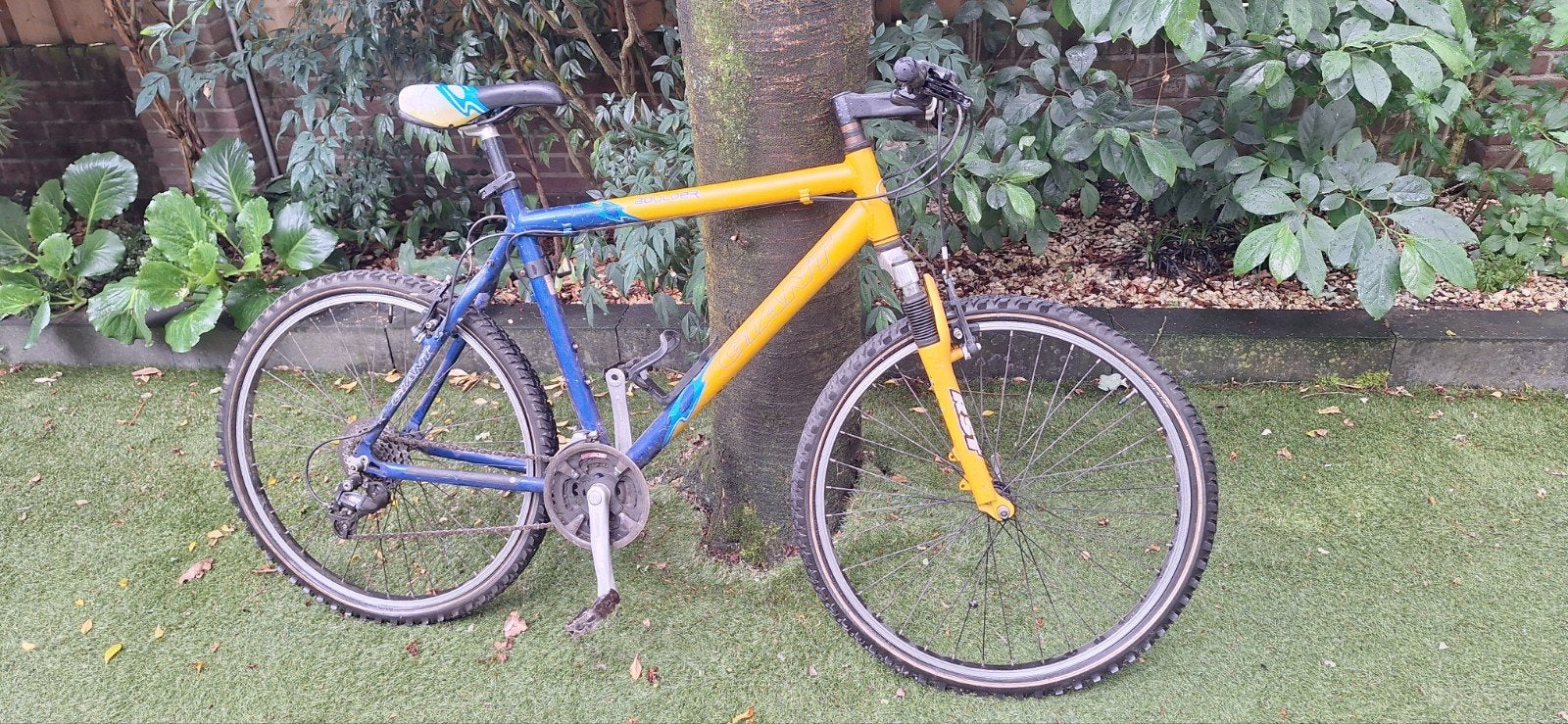 Giant Boulder Mountainbike - Geel/Blauw, Ophalen of Verzenden