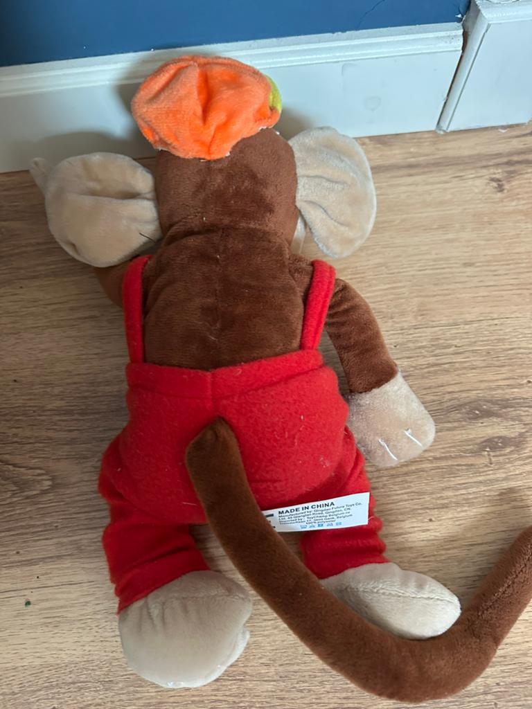Knuffel aap, Ophalen of Verzenden, Zo goed als nieuw, Overige typen
