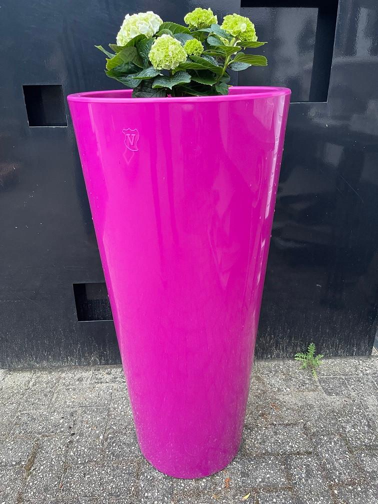 RONDE Plantenbak bloembak FUCHSIA kunststof bloempot, 25 tot 40 cm, Kunststof, Rond, Nieuw