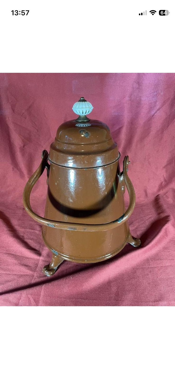 Emaille doofpot, Antiek en Kunst, Antiek | Koper en Brons, Ophalen of Verzenden