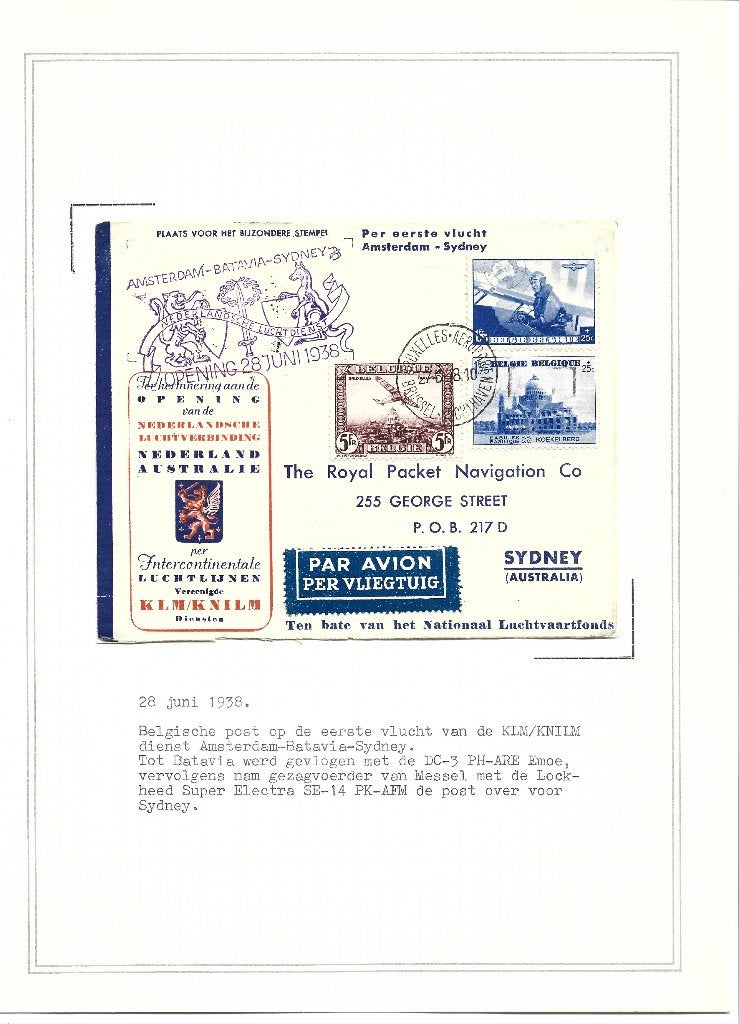 Zeldzame KLM/KNILM First Flight Cover, Postzegels en Munten, Brieven en Enveloppen | Nederland, Verzenden, Envelop