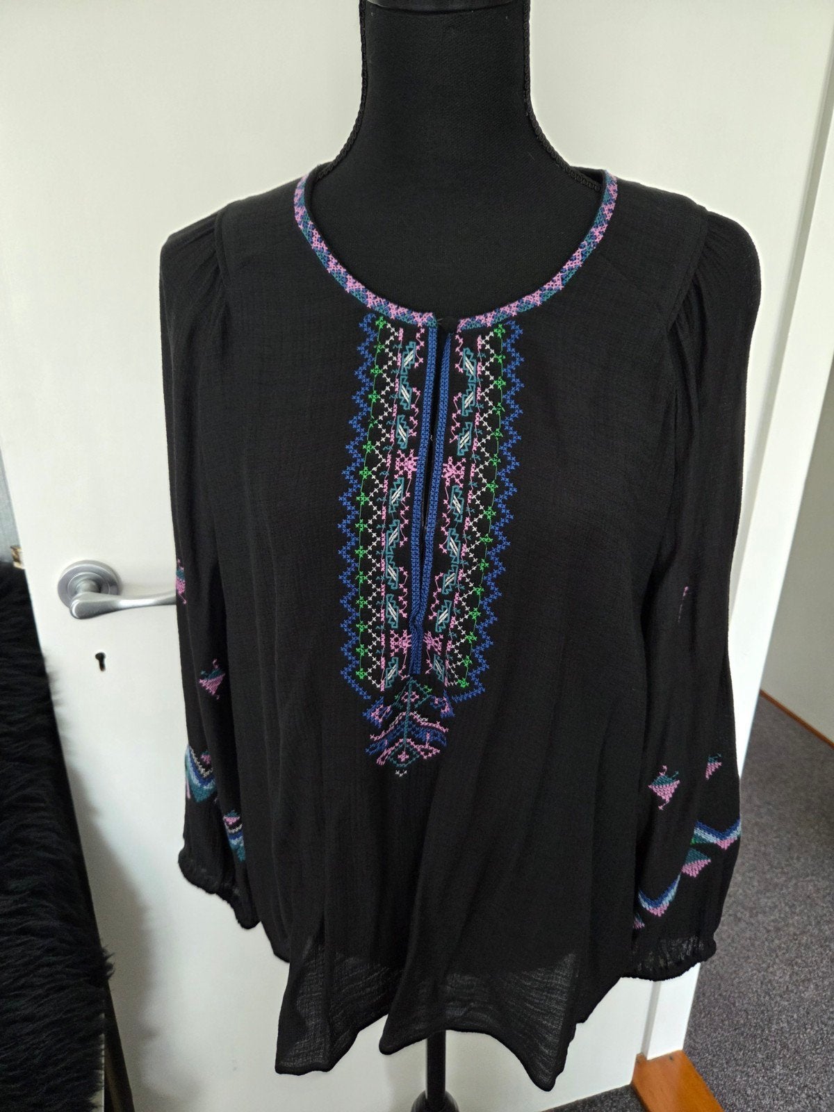 Dante 6 zwarte tuniek / blouse met borduursel maat 5 (42/44), Dante 6, Verzenden, Zwart, Maat 42/44 (L)