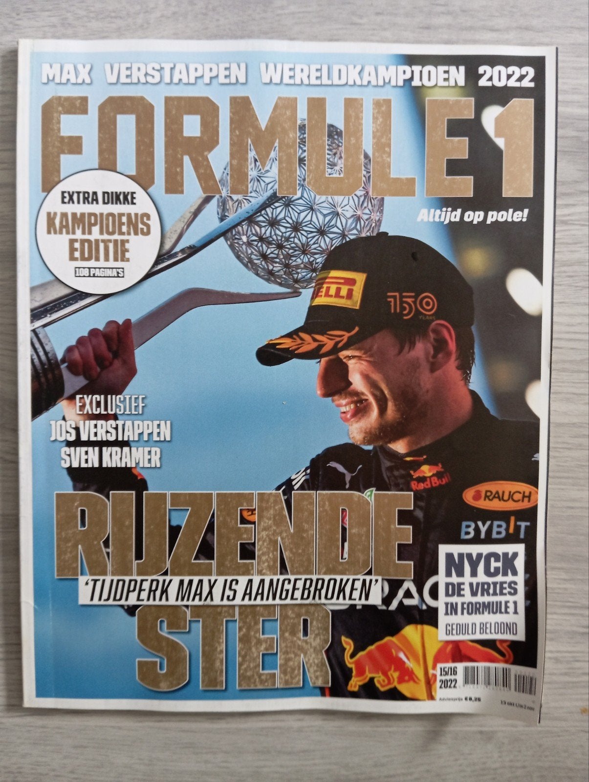 Formule 1 Magazine 2022 - Max Verstappen Kampioenseditie, Ophalen of Verzenden, Zo goed als nieuw, Sport en Vrije tijd