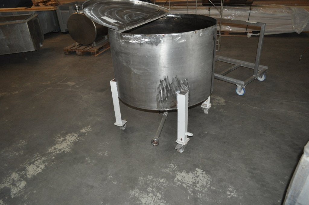 RVS opslagtank 500L met wielen, 150 liter of meer, Ophalen, Gebruikt, Metaal
