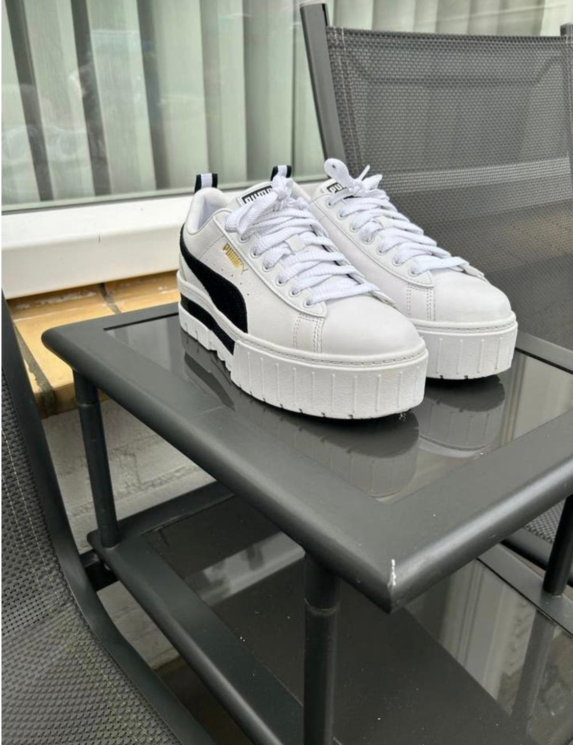 Puma Mayze Sneakers - Maat 39, Wit, Ophalen of Verzenden, Sneakers of Gympen, Zo goed als nieuw