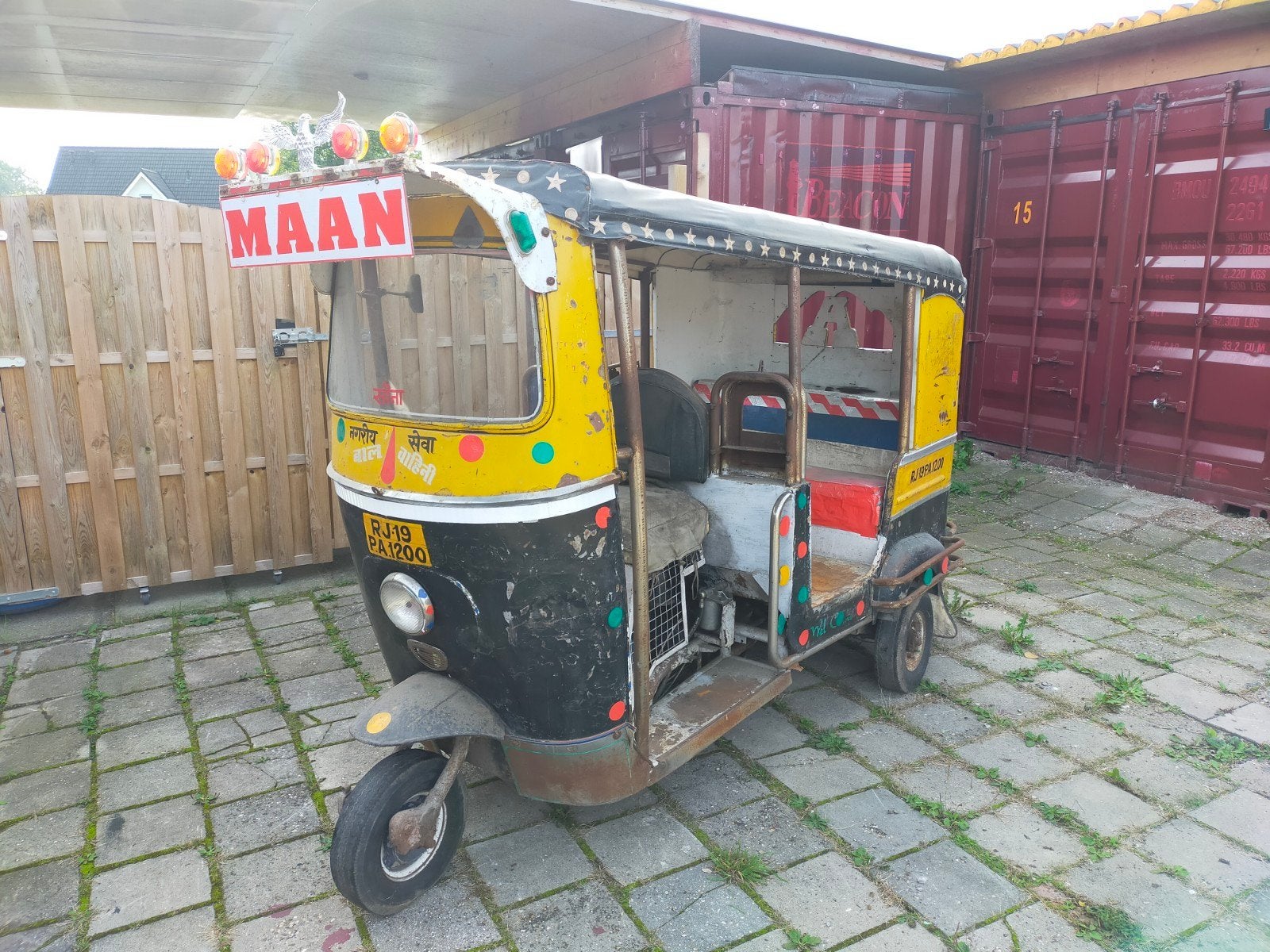 unieke originele Indiaase tuktuk Bajaj RE , reclame object, Ophalen of Verzenden, Gebruikt, Overige merken