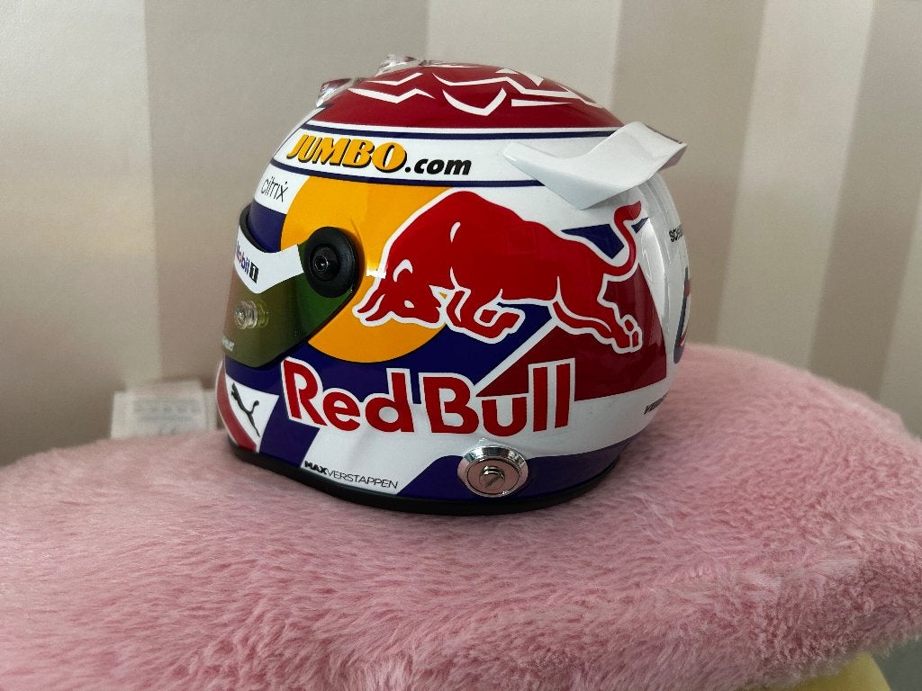 Helm max verstappen 1/2, Verzamelen, Ophalen of Verzenden, Zo goed als nieuw, Formule 1