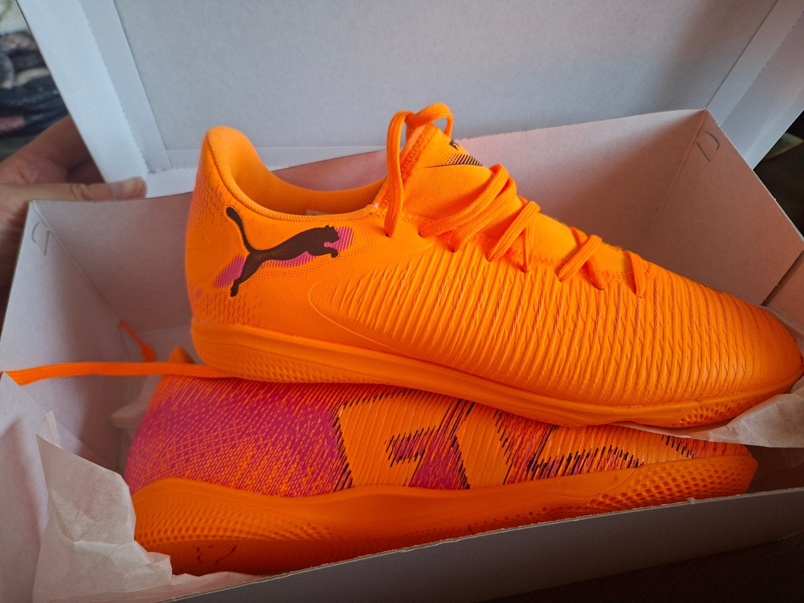 Puma Future 8 Play Indoor voetbalschoenen - Oranje/Roze, Puma, Maat 48/50 (M), Nieuw, Oranje