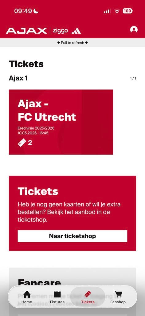 Kaartjes ajax utrecht, Tickets en Kaartjes, Seizoenskaart, Eén persoon, Mei