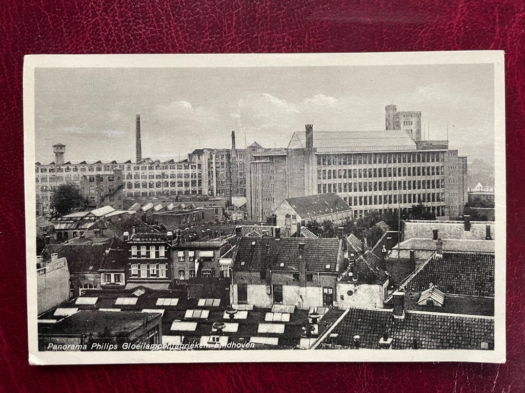 ak , Panorama Philips gloeilampenfabrieken Eindhoven., Verzenden, 1920 tot 1940, Noord-Brabant