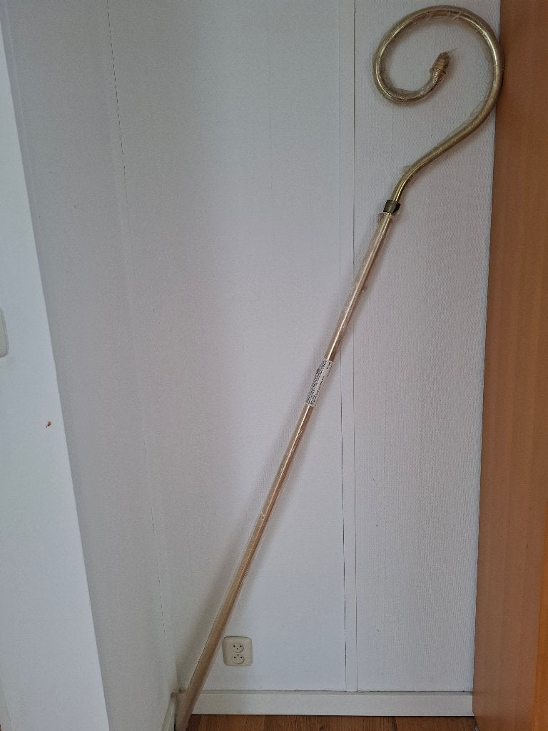 staf sinterklaas metaal 2-delig 195 cm, Ophalen of Verzenden, Nieuw