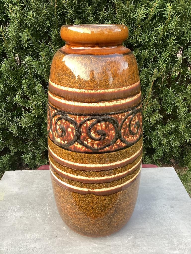 Grote retro vloervaas Scheurich 284, 47cm, uitstekende staat, Gebruikt, Overige kleuren, Aardewerk of Porselein, Ophalen of Verzenden