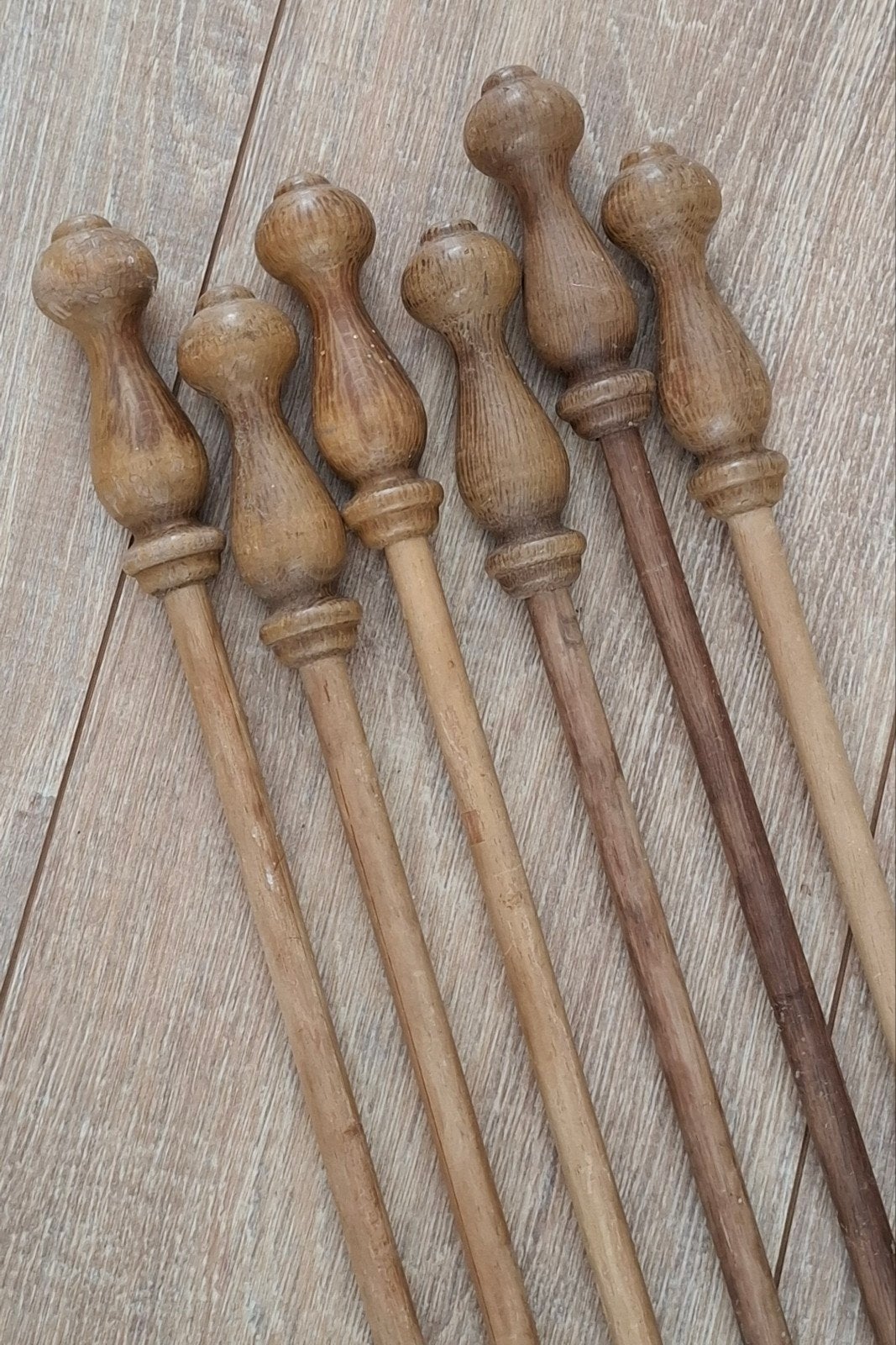Houten klosjes, Ophalen, Gebruikt