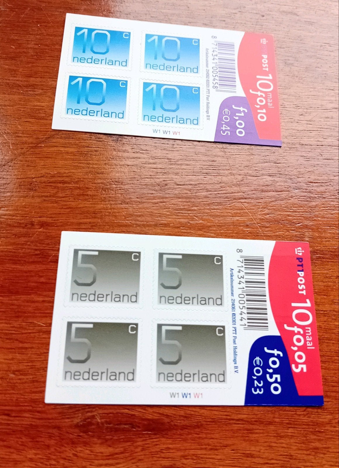 10 postzegels 10 cent gulden, 10 postzegels 5 cent gulden,nw, Ophalen of Verzenden, Na 1940, Postfris