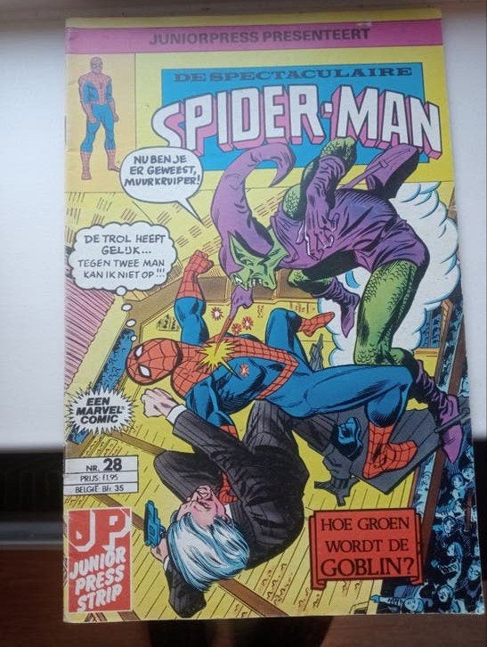 De Spectaculaire Spider-Man (Zeldzaam) Strip nr. 28, Eén stripboek, Ophalen of Verzenden, Gelezen, Junior Press