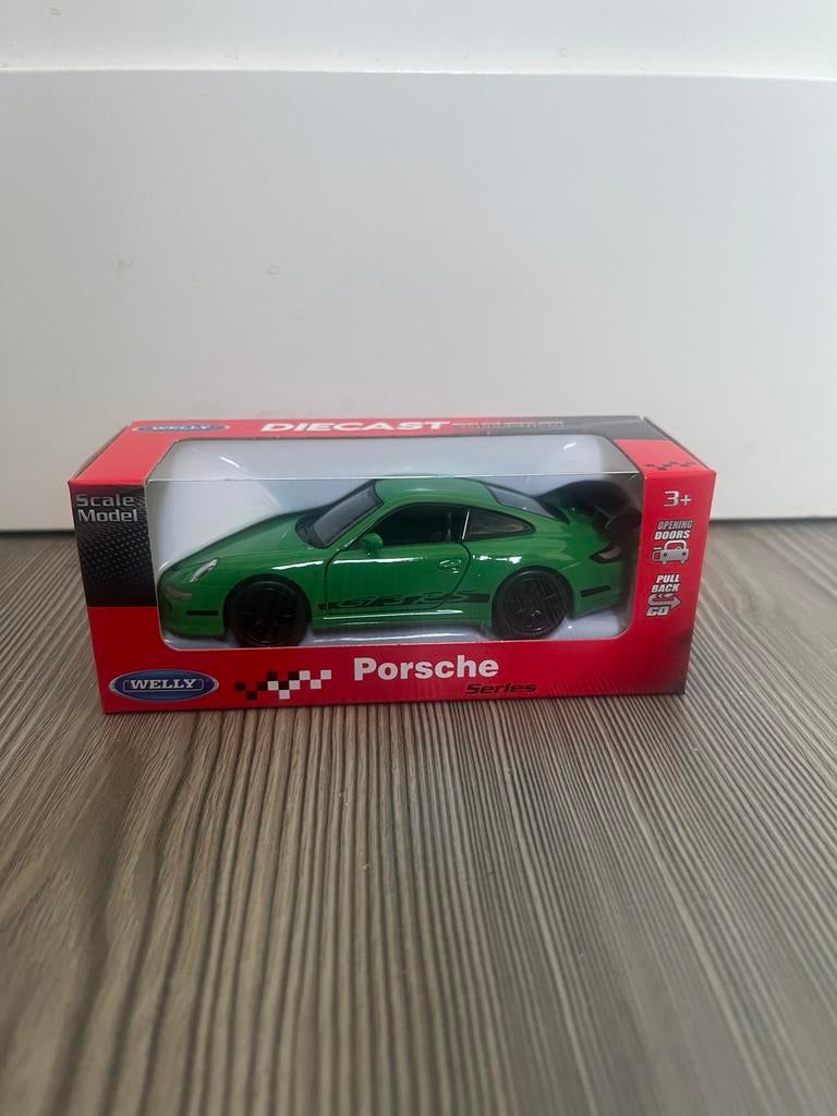Welly Porsche 911 GT3 RS Schaalmodel 1:43 Groen, Hobby en Vrije tijd, Modelauto's | 1:43, Ophalen, Nieuw, Auto, Overige merken