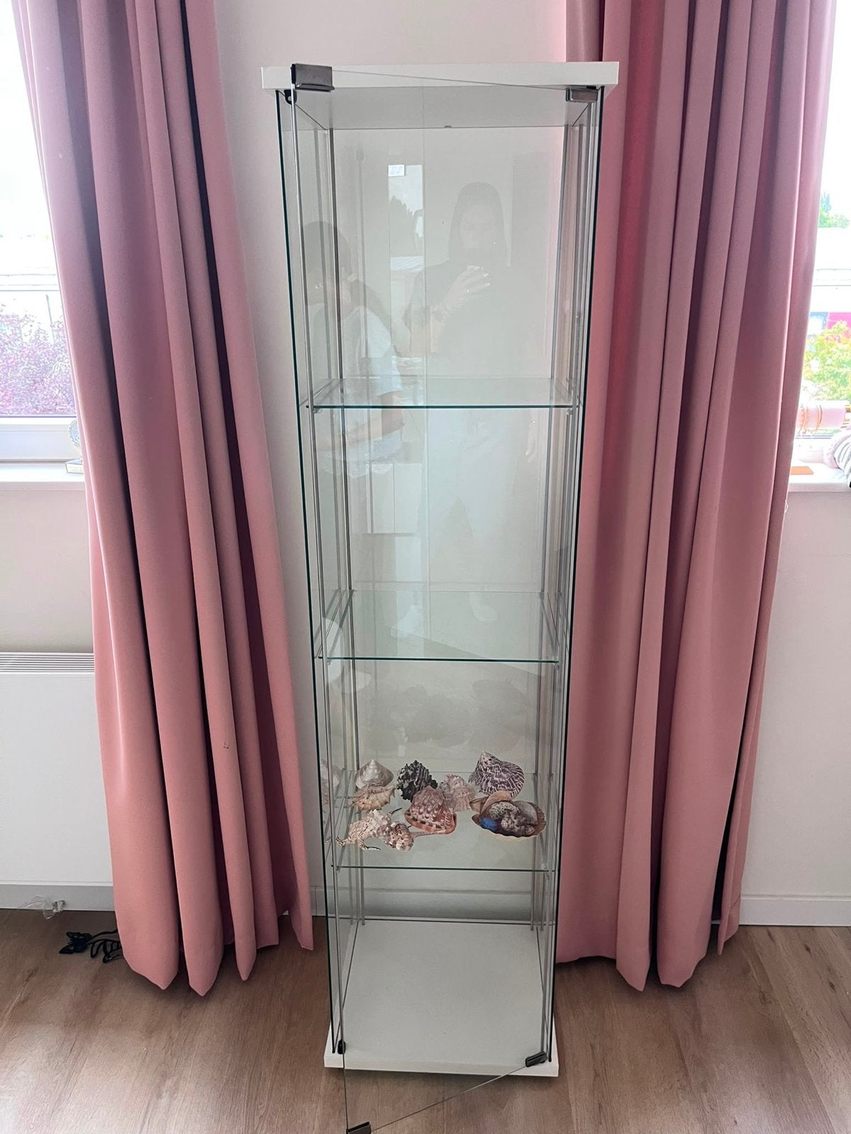 Glazen vitrinekast met 3 glasplaten, Ophalen, Minder dan 50 cm, Gebruikt, Glas