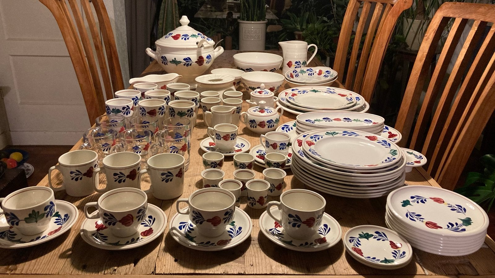 Grote collectie Boerenbont-servies - niet compleet, Ophalen, Keramiek, Landelijk/Boerenbont, Zo goed als nieuw