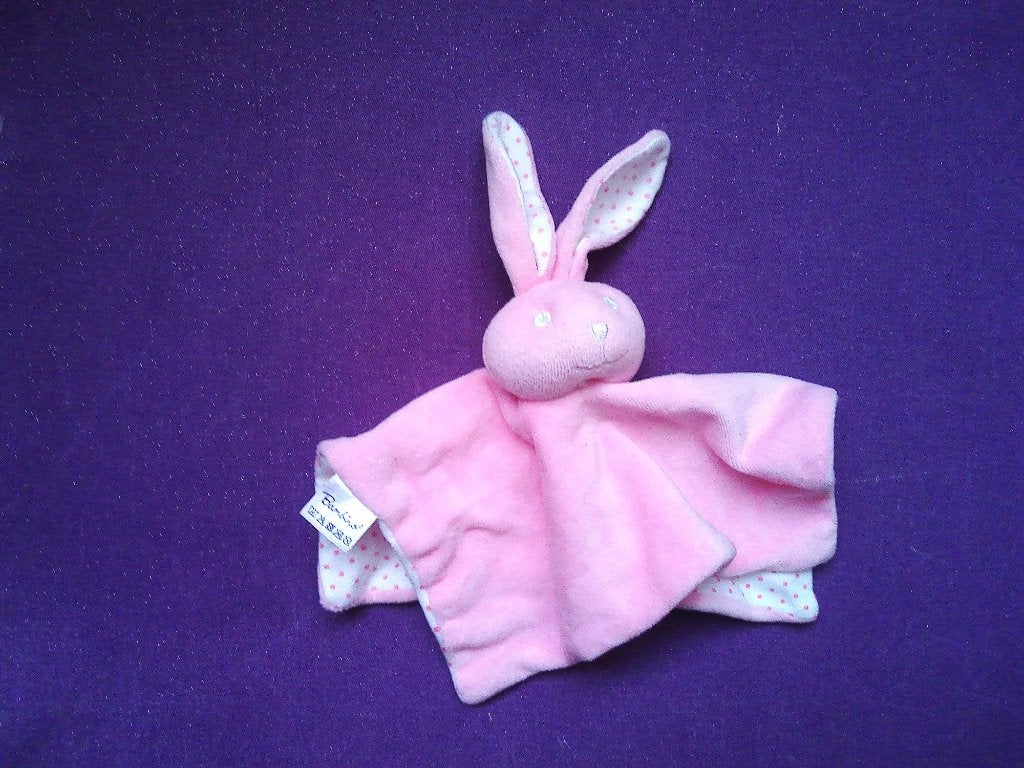 BAMBINO Knuffeldoekje KONIJN ROZE MET STIPPELTJES *Als Nieuw, Konijn, Ophalen of Verzenden, Roze, Met label
