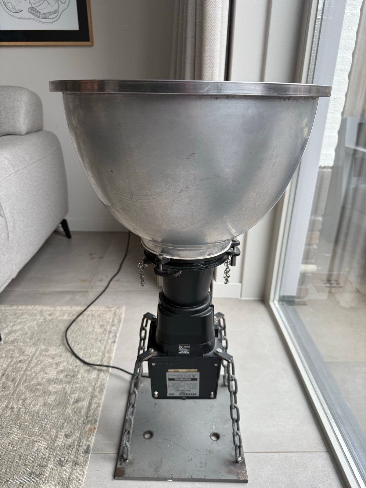 Dimbare industriële vloerlamp - 48 cm breed, 82 cm hoog, Ophalen, Gebruikt, Metaal, Minder dan 100 cm