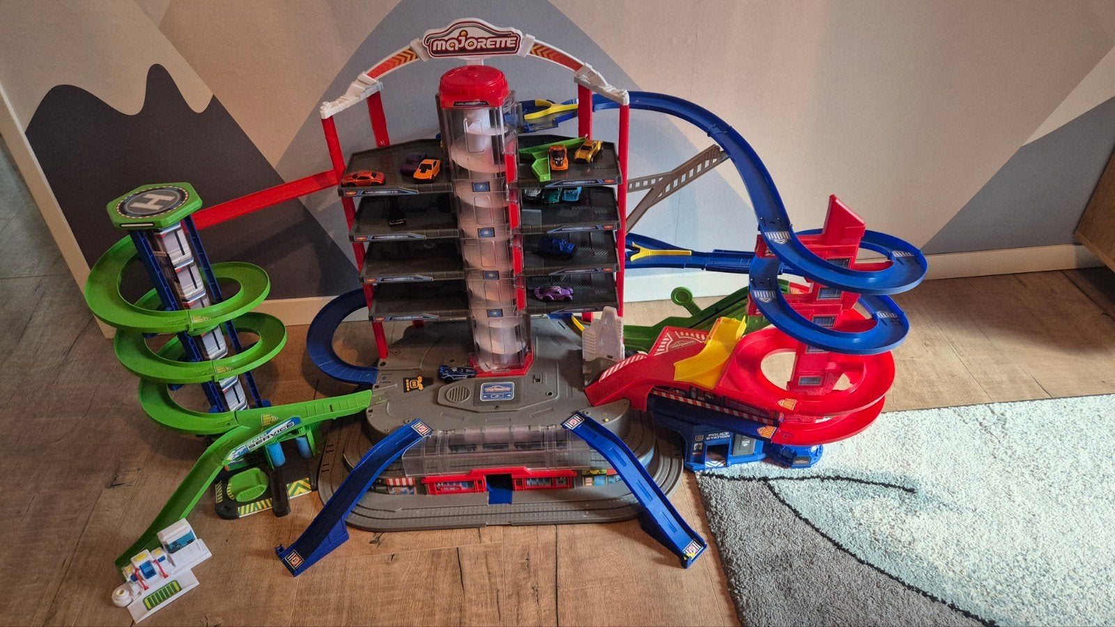 Majorette Super City Garage - Grote Parkeergarage, Ophalen, Gebruikt