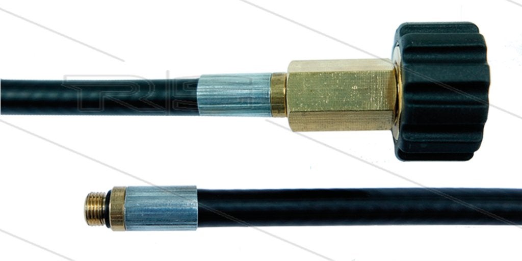 Zwarte Rioolslang 10m NW6 met M22 Wartel 300 Bar, Verzenden