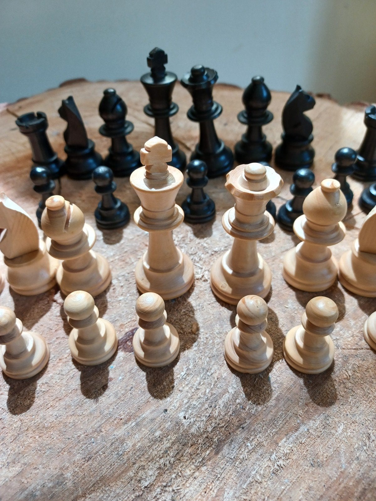 Staunton Schaakset schaak stukken Houten Schaakstukken, Een of twee spelers, Ophalen of Verzenden, Staunton