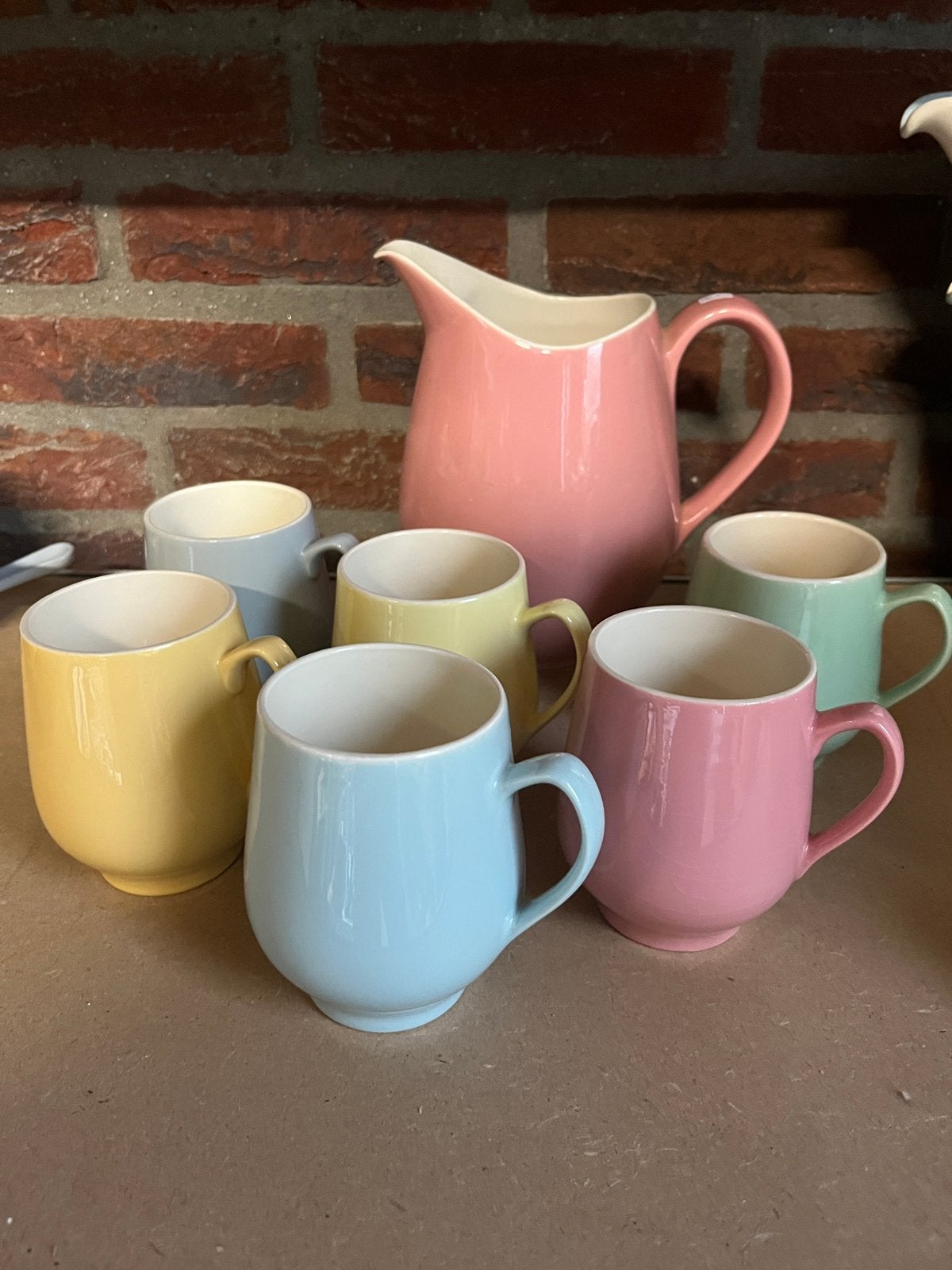 Pastel Regout Melkset., Antiek en Kunst, Antiek | Servies los, Ophalen of Verzenden