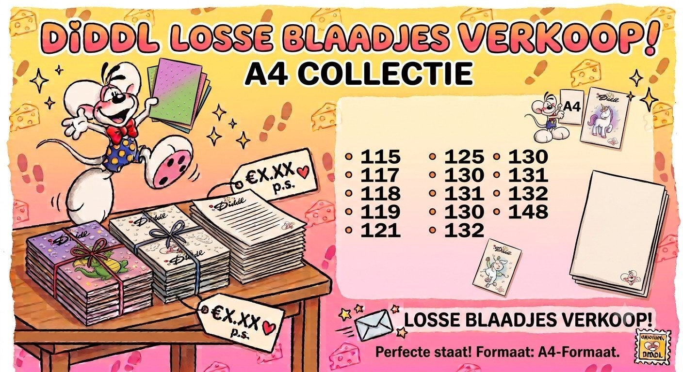 Diddl losse blaadjes verkoop of alles in zijn geheel, Verzamelen, Diddl, Ophalen of Verzenden, Pimboli, Gebruikt, Papier, Kaart of Schrift