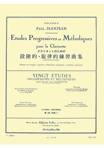 klarinet: Jeanjean-20 Etudes Progressives et Melodiques 1, Gebruikt, Klassiek, Les of Cursus, Ophalen of Verzenden