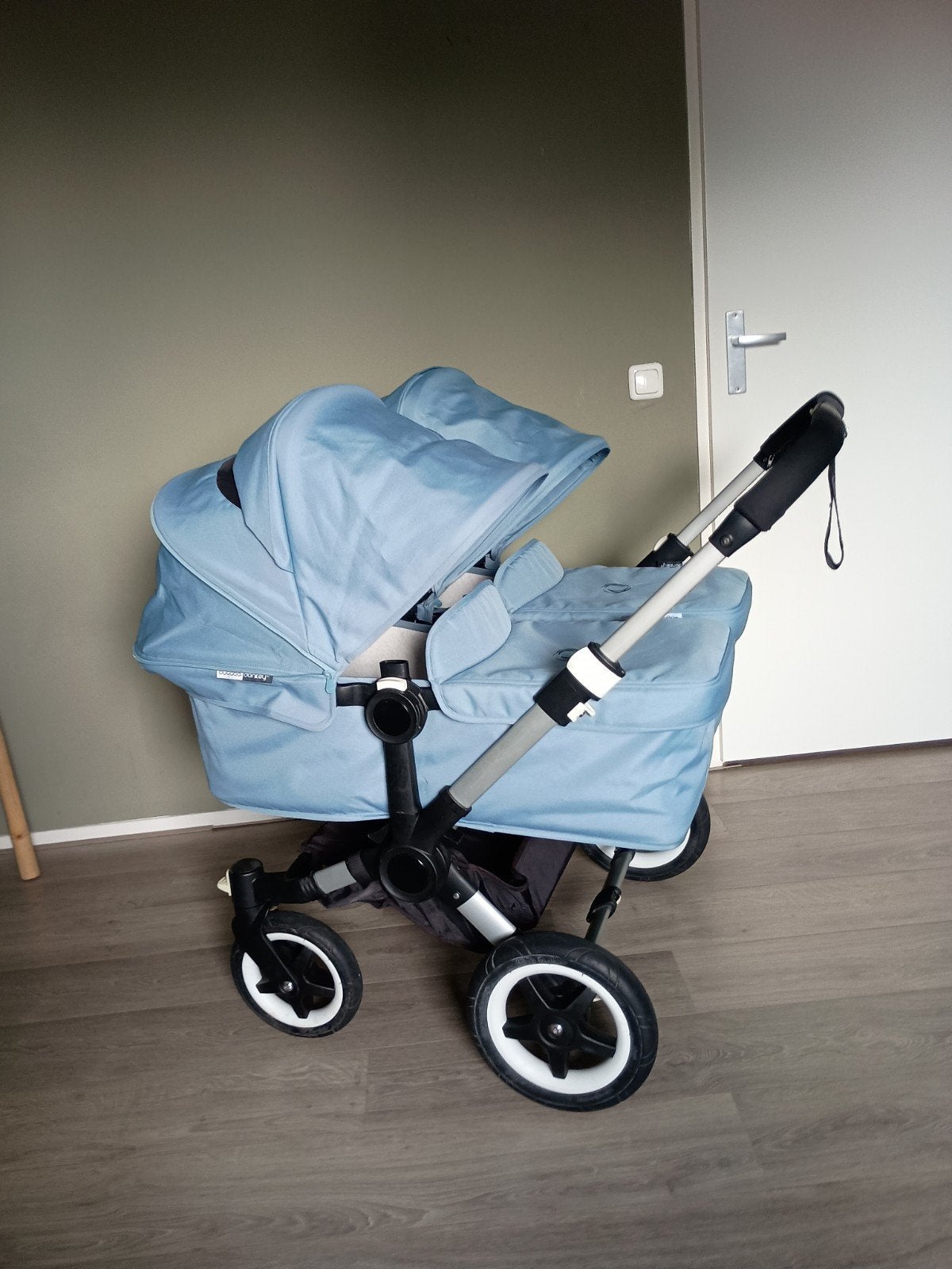 Bugaboo Donkey Ice Blue Twin!+ Maxi cosi's etc, Kinderen en Baby's, Ophalen, Kinderwagen of Buggy