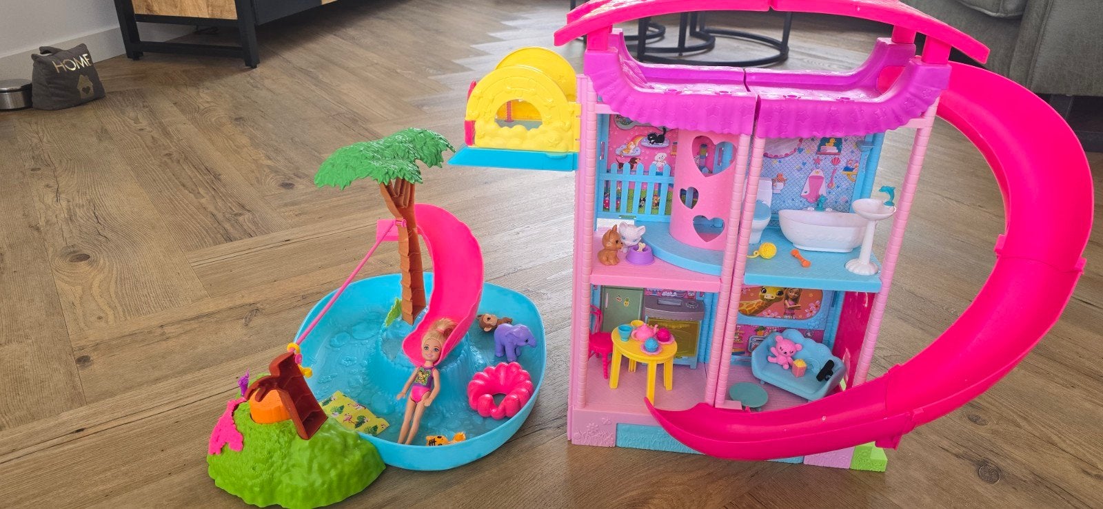 Barbie Chelsea Speelhuis en Zwemavontuur, Ophalen, Gebruikt, Poppenhuis