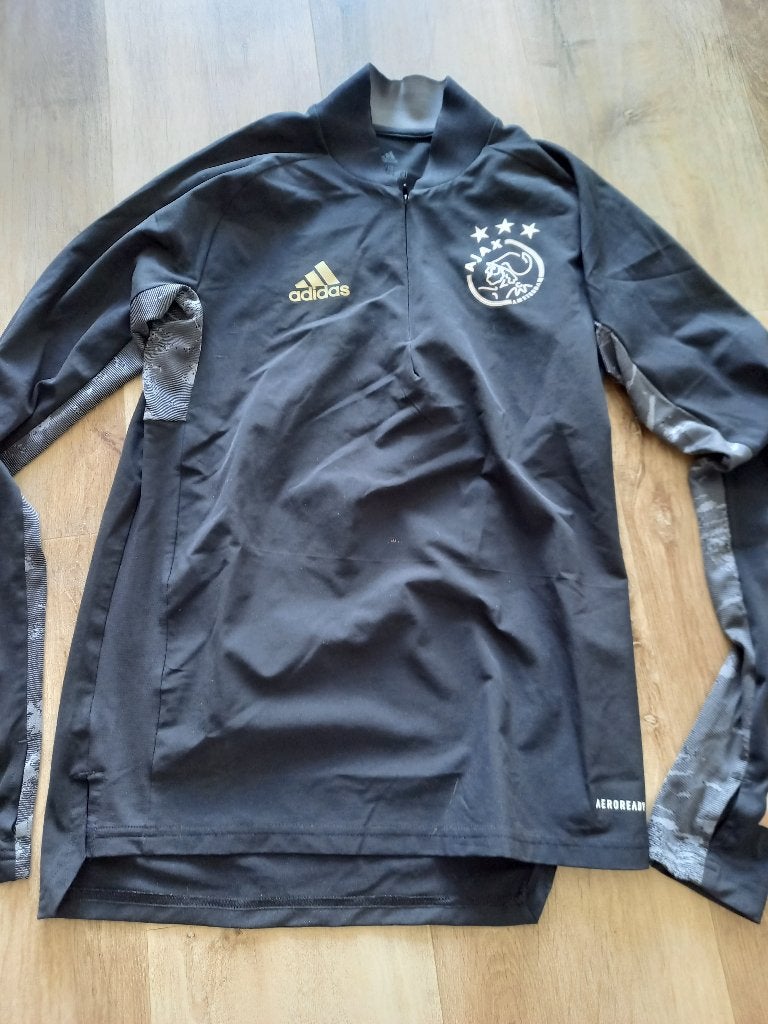 Ajax Adidas Trainingstrui Zwart Maat XS, Maat XS of kleiner, Ophalen of Verzenden, Zo goed als nieuw, Shirt