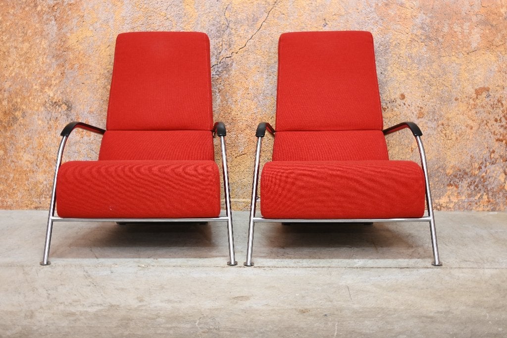 ZGANieuw 1 rode stoffen Harvink Mirakel design fauteuil, Harvink, Harvink, 75 tot 100 cm, Ophalen of Verzenden