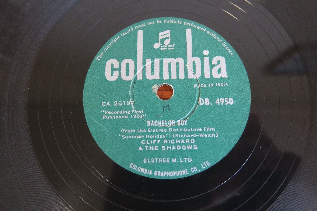 Cliff Richard Bachelor boy 78rpm 78 toeren wurlitzer jukebox, Gebruikt, 10 inch, Ophalen of Verzenden, Pop